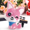 Fox Beaded Counted Cross Stitch Ornament Kit Cross Stitch Bead Keychain (B)