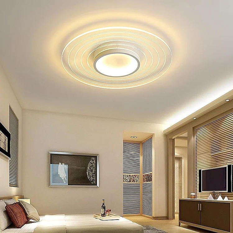 Multiple Circles Dimmable LED Modern Flush Mount Lighting Ceiling Lights - Appledas