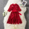 Kid Baby Girls Flower Lace Hollow Party Frocks Dress