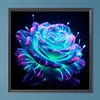 Diamond Painting -5D Full Round Drill Neon Blue Rose(40x40cm-Box Packagin)
