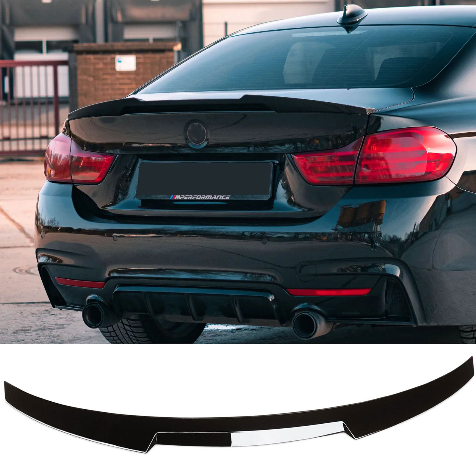 thumbnail image 2 of MagicKit Gloss Black Rear Trunk Spoiler For BMW 4 Series F32 / M4 F82 Coupe 2014-2020 2 of 5