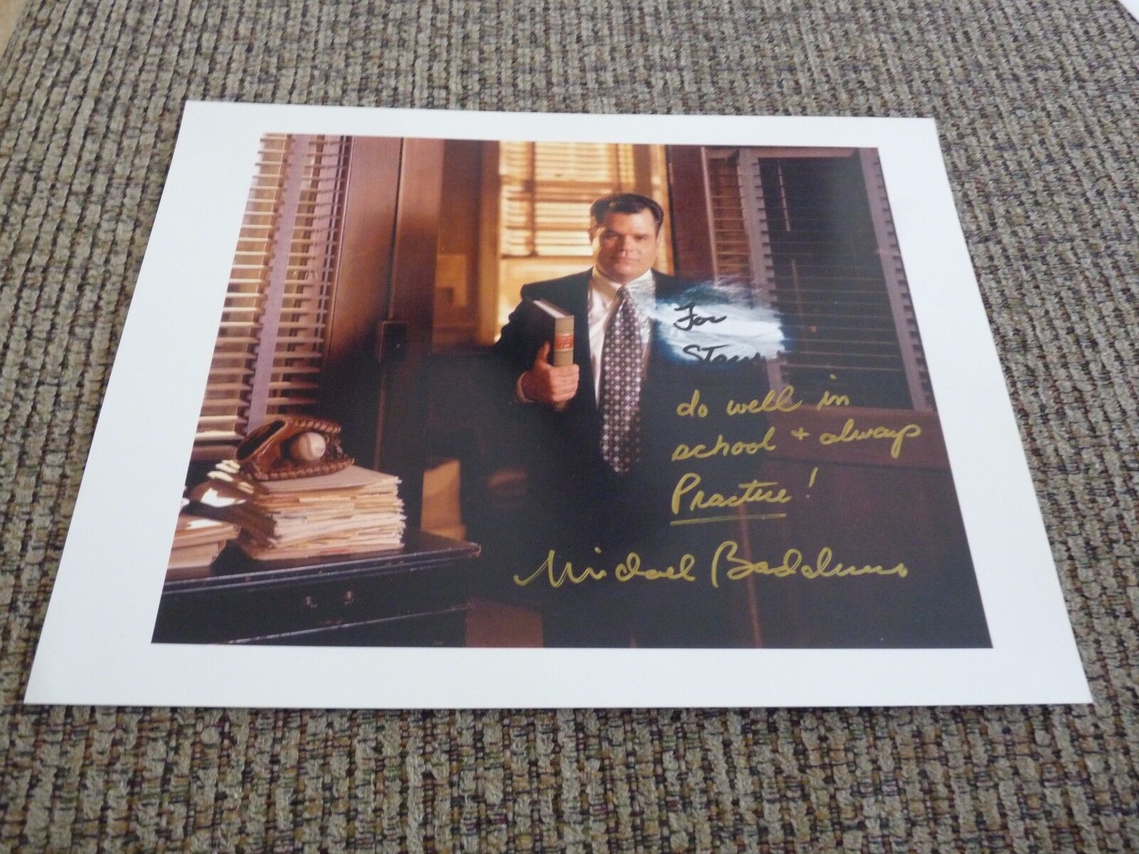 Michael Badalucco The Practice Signed 8.5x11 Computer Printed Photo Poster painting READ DAMAGED