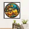 Diamond Painting -DIY Round Drill Stained Glass Pumpkin