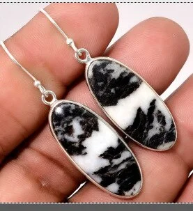 Simple Fashion Pink Style Stone Earrings Retro Green Stone Pendant Earrings Jewelry