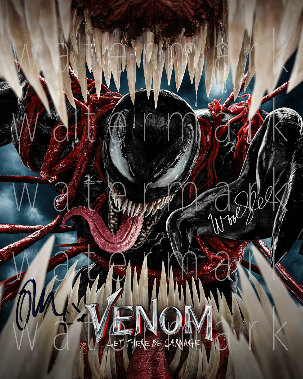 Venom Carnage signed Tom Hardy Woody H autograph 8X10 Photo Poster painting picture poster RP