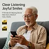 BT 5.4 Lapel-Clip Neckband Earbuds Rechargeable Sound Amplifiers Headphones Lightweigth Hearing Aids Earphones for Sport/Cycling/Travel/Live Streaming/Sleep