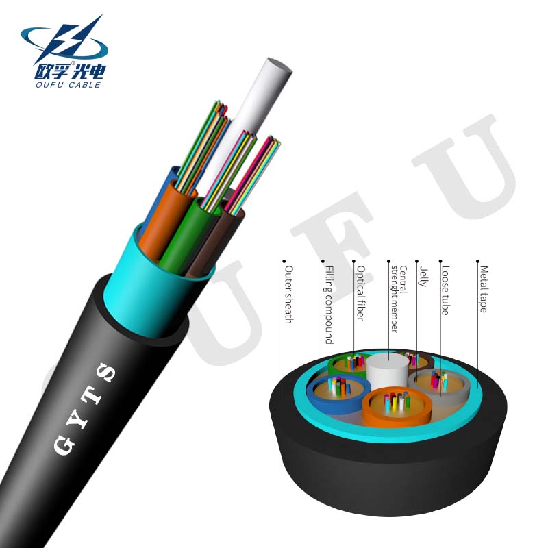 steel tape stranded 24/36/48/72/96/144/288 core armored fiber optic cable