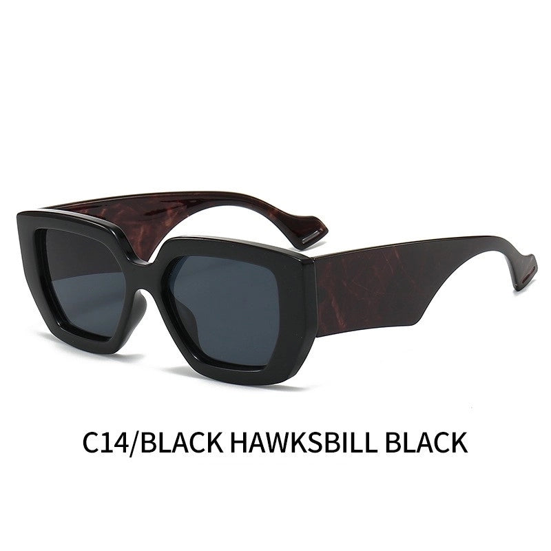 Minimalist Commute Color Block Solid Color Pc Square Full Frame Women’s Sunglasses