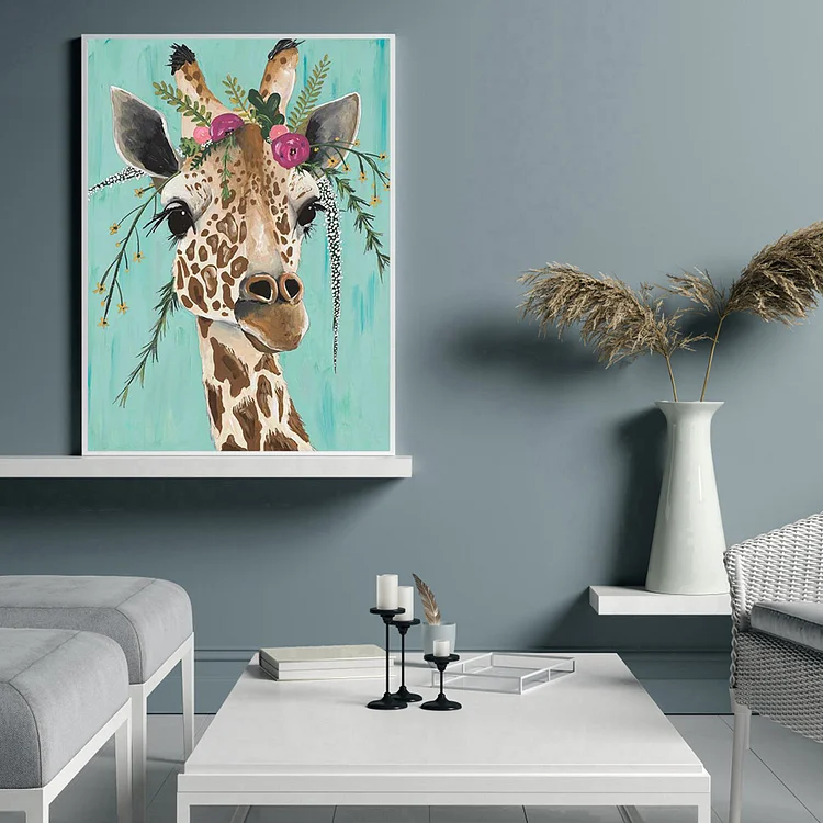 Full Round Diamond Painting - Animal Giraffe 30*40CM