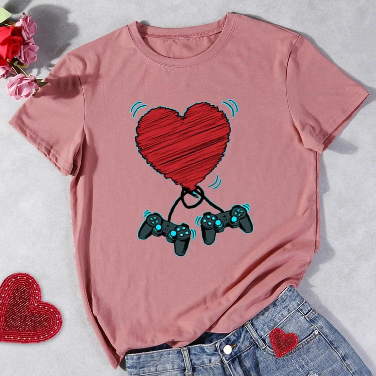 valentine day Round Neck T-shirt-Annaletters