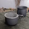 2Pcs Camping Cooking Pot Aluminum Alloy Backpacking Pot Gear for Trekking Hiking