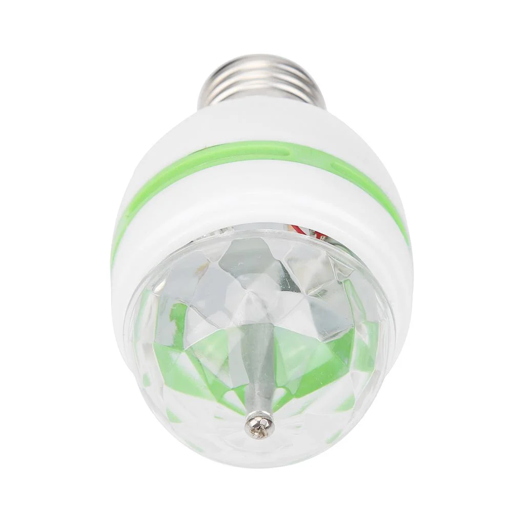 E27 RGB LED Bulb 3W Rotating Crystal Magic Ball Stage Party DJ Disco Light