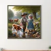 Country Farm Kid-Full Round Diamond Painting 40*40CM