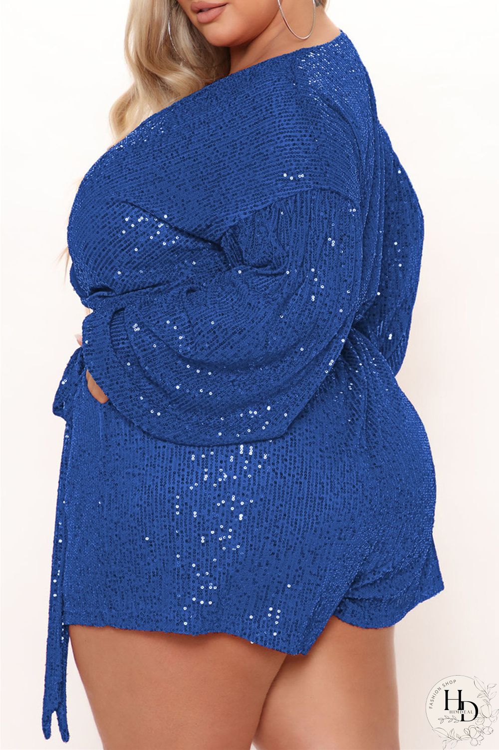 Silver White Casual Patchwork Sequins Frenulum V Neck Regular Romper