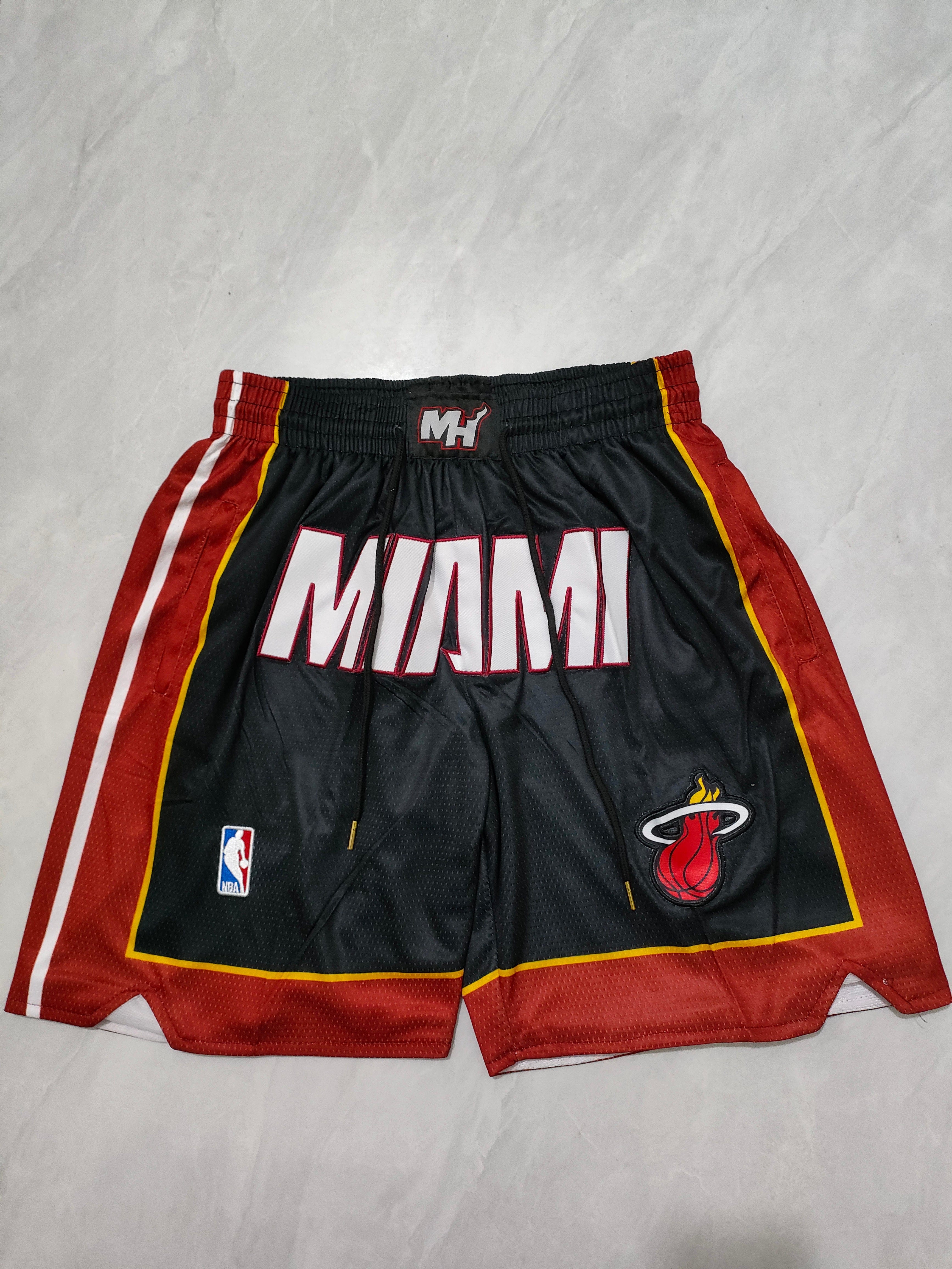 Miami Heat Black Regular Pocket Pants Shorts