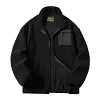 Men's Plush Zip Lapel Jacket