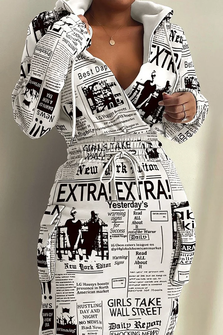 Xpluswear Plus Size Casual Camouflage Print Hooded Pullover Long Sleeve High Waist Pullover Pocket Mini Dress