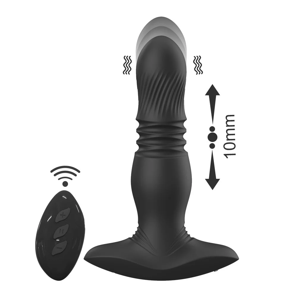 Telescopic Vibrating Butt Plug Anal Vibrator Anal Dildo Prostate Massager Wireless Remote