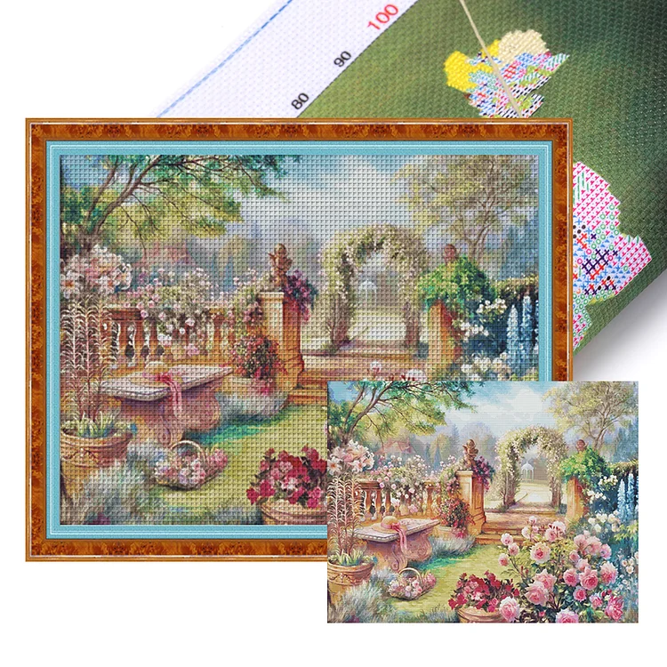 【Fairy Brand】Garden Of Eden (100*80cm) 14CT Stamped Cross Stitch(147 colors) gbfke