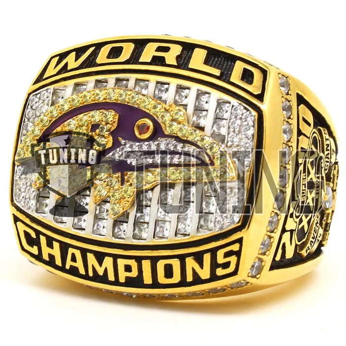 Custom Baltimore Ravens 2000 NFL Super Bowl XXXV Championship Ring