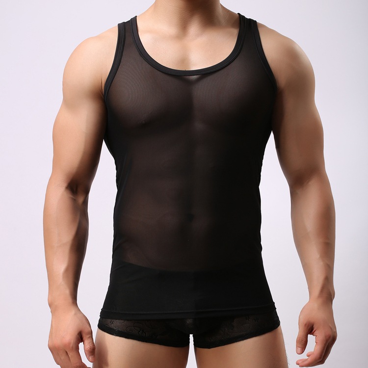 Men's Vest Summer Thin Mesh Sports Sexy Bottoming Shirt / TECHWEAR CLUB / Techwear