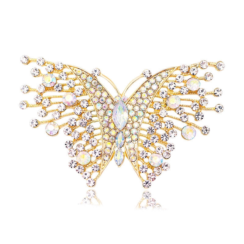 Hip-Hop Vintage Style Pin Butterfly Alloy Rhinestone Women’s Brooches