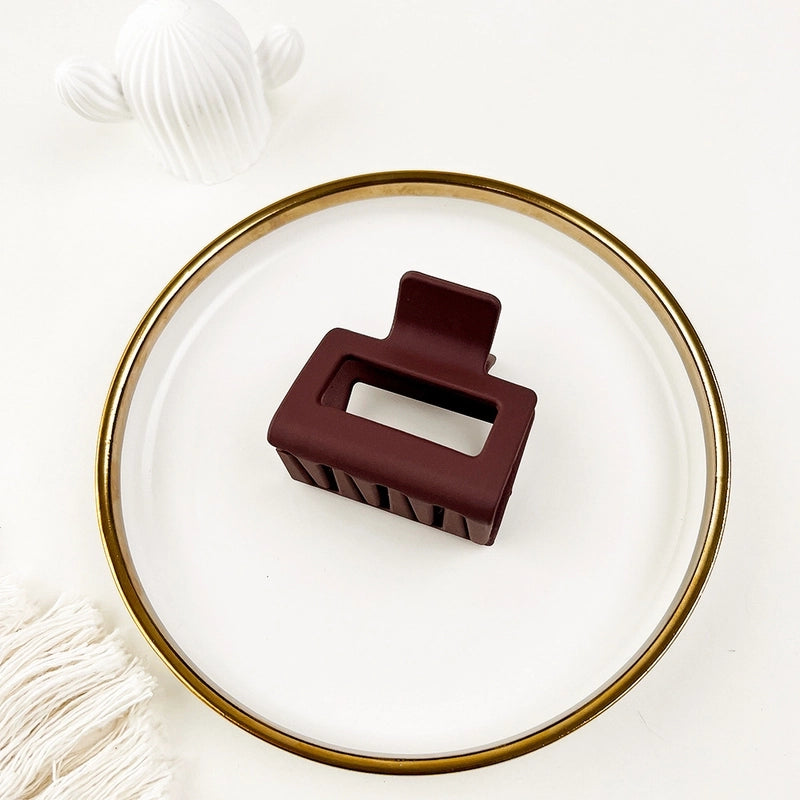 Fashion Solid Color Plastic Hair Claws