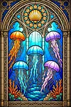 Luxury AB Velvet Diamond Painting Kit - Jellyfish