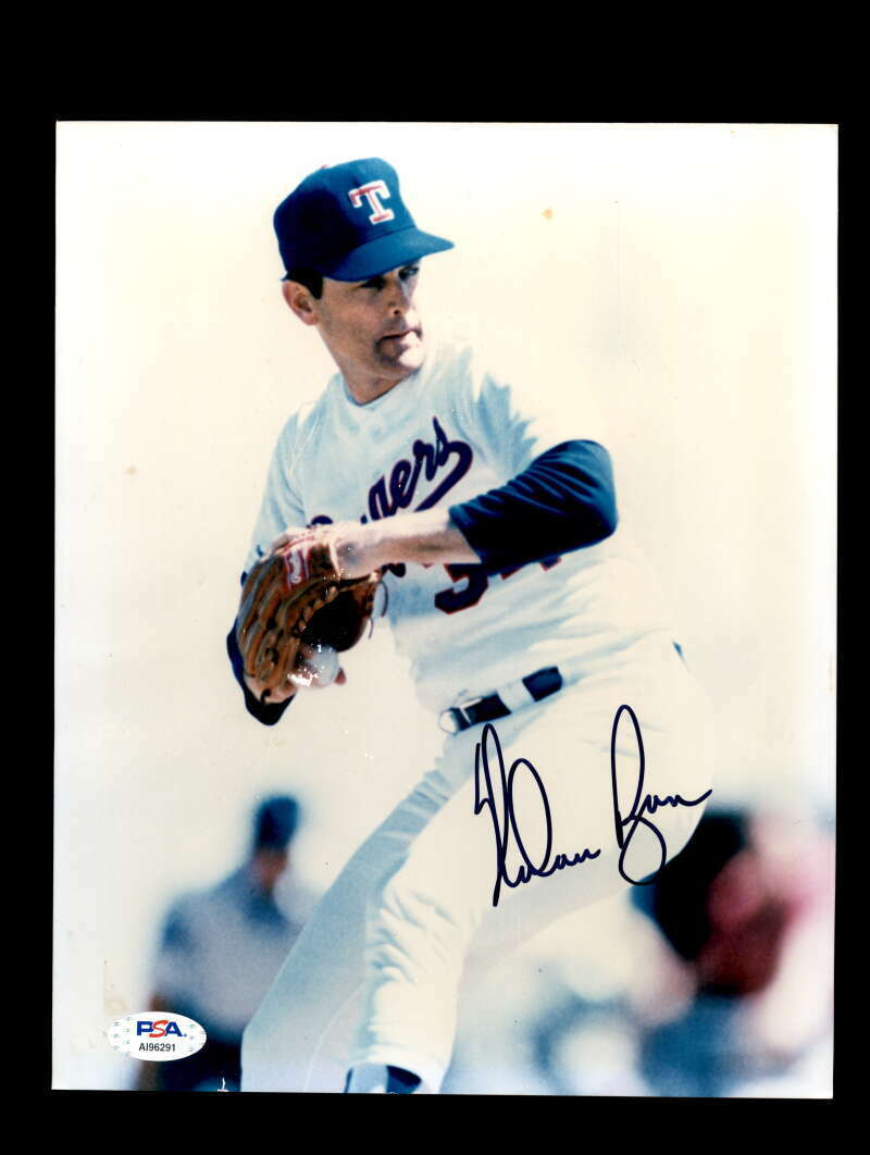 Nolan Ryan PSA DNA Coa Signed 8x10 Rangers Photo Poster painting Autograph