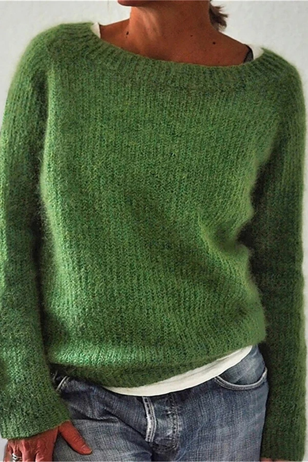 Solid Color knitted Sweater