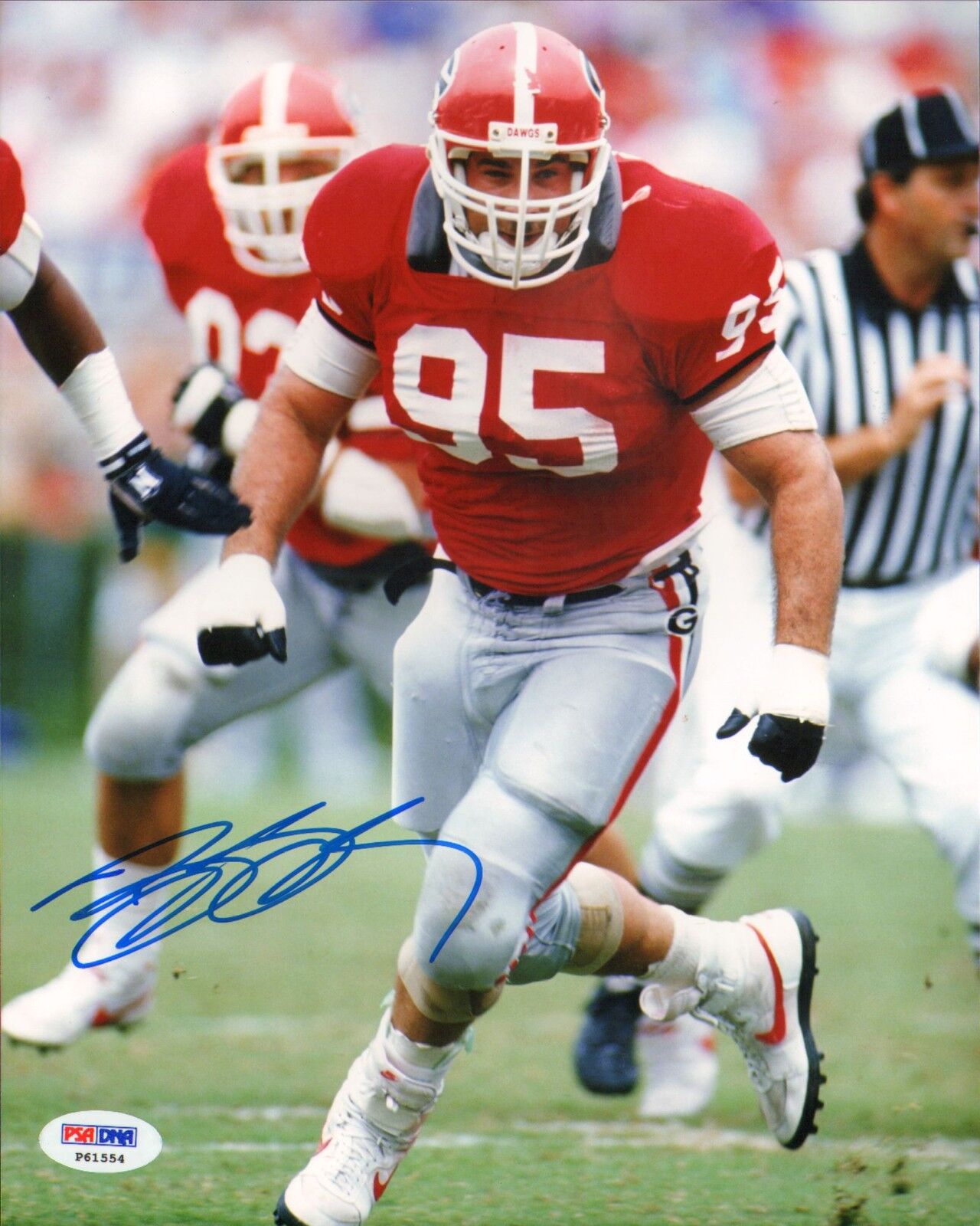 Bill Goldberg Signed Georgia Bulldogs Football 8x10 Photo Poster painting PSA/DNA COA WWE WCW 95