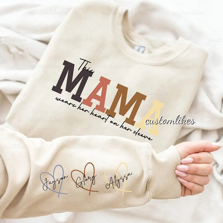 Custom Wear Heart On Sleeve Sweatshirt