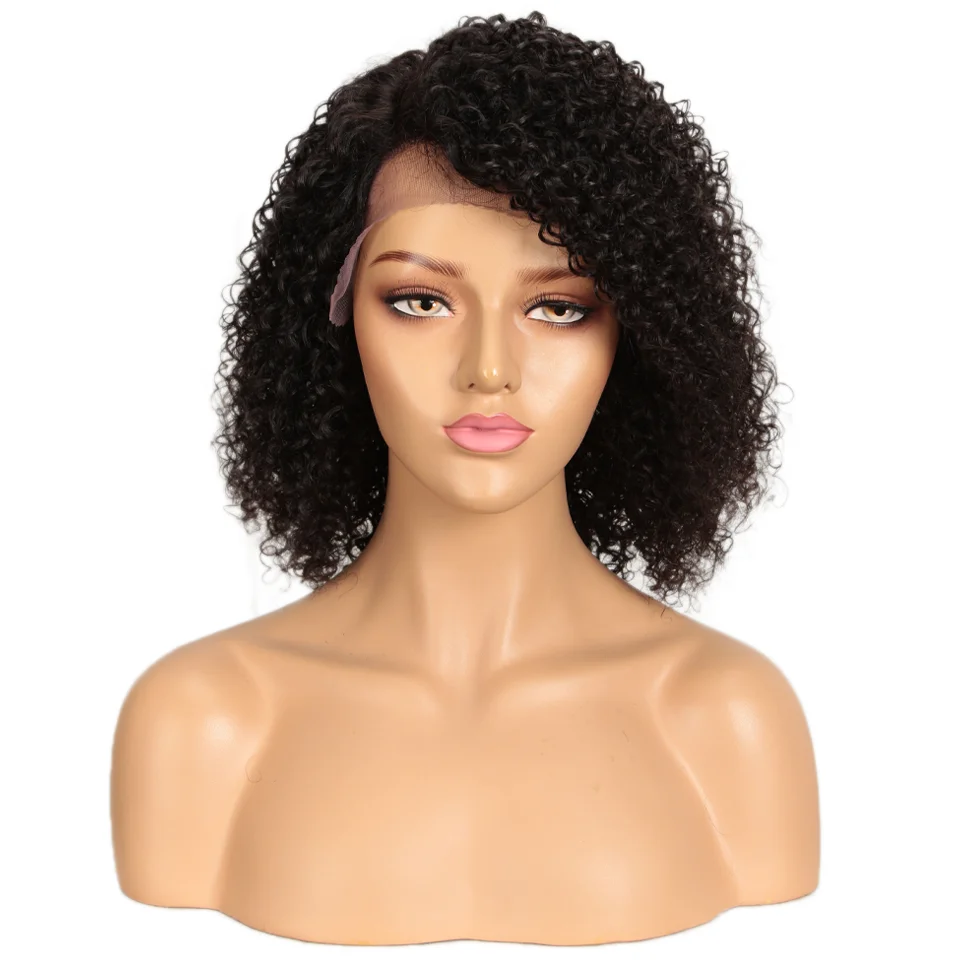 Jewtribute Hair®|Short Wigs For Women Curl Lace Front Wigs Left Side 