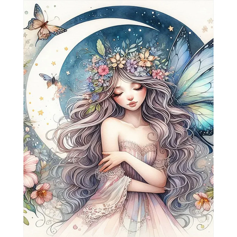 11CT Full Stamped Cross Stitch - Fairy(Canvas|40*50CM)