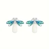 925 Sterling Silver Firefly Design Earrings 