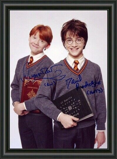 HARRY POTTER & RON WEASLEY - BOTH SIGNED A4 Photo Poster painting POSTER - HIGH GLOSS PRINT