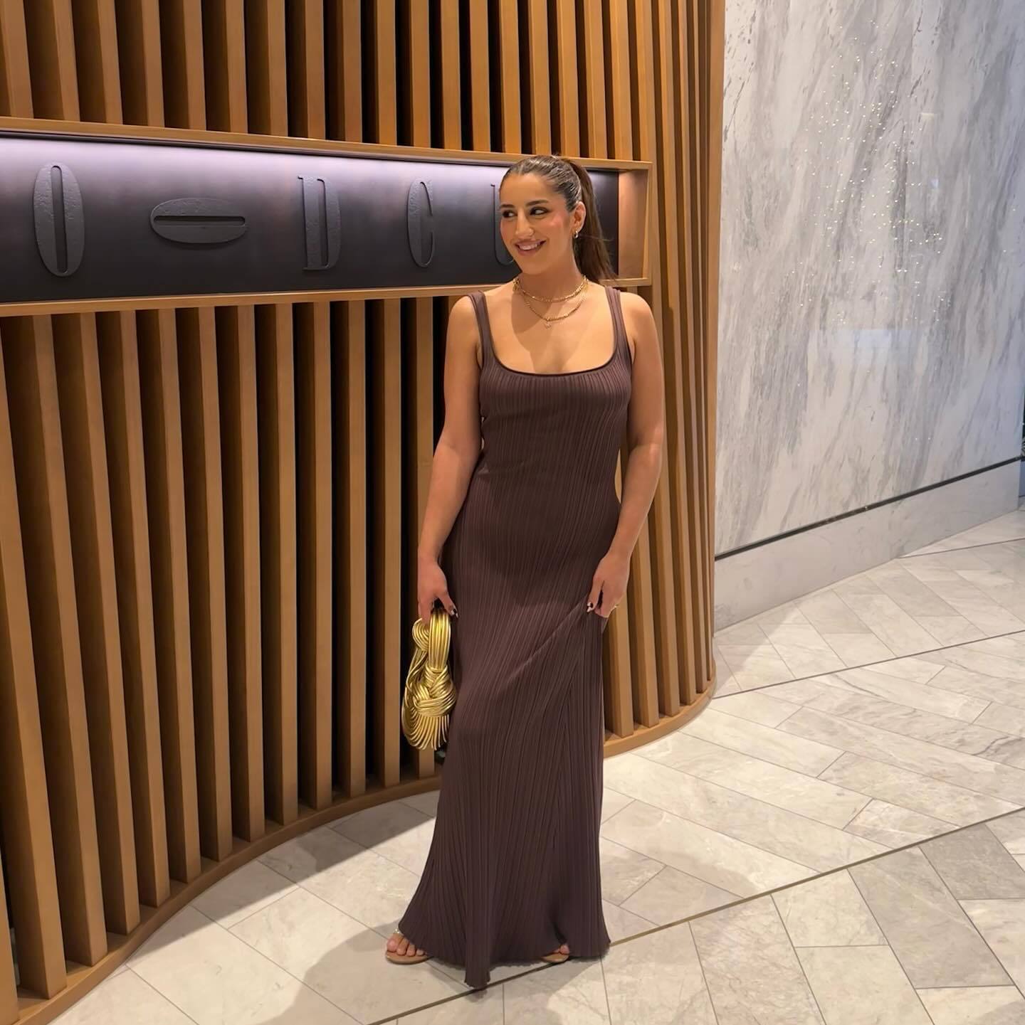 Ootddress Knit Ribbed Slim Maxi Dress Female Backless Scoop Neck Fashion Elegant Party Looks Long Dress Patchwork Knitwear Dress
