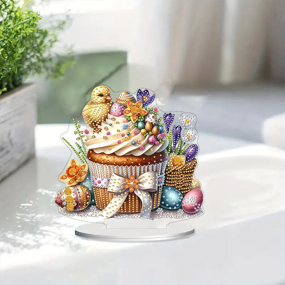 DIY Easter Cake Special Shaped Acrylic Desktop Diamond Painting Art Office Decor
