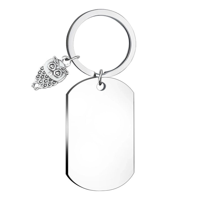 Minimalist Geometric Stainless Steel Unisex Bag Pendant Keychain