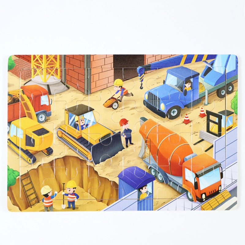 Puzzles Toddler(3-6Years) Cartoon Wood Toys