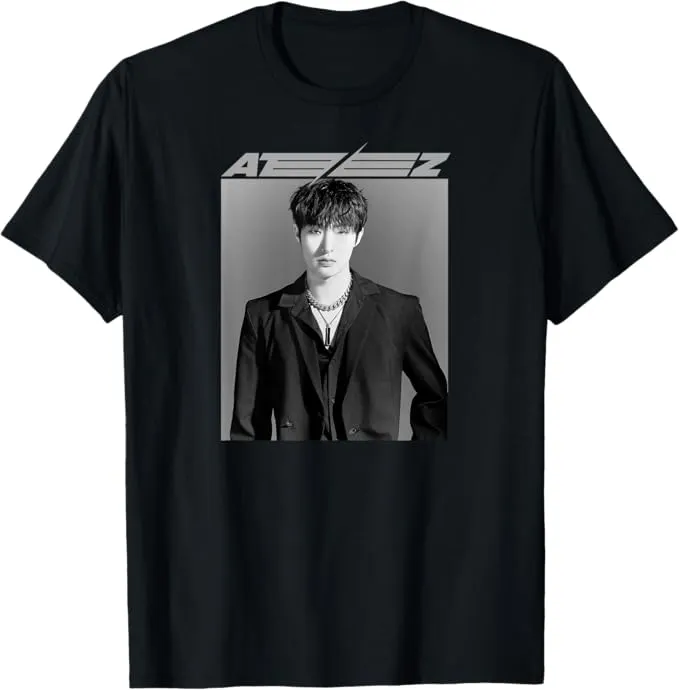 ATEEZ Official Merch Exclusive Group Member Black T-shirt