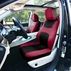 FH Group Car Seat Covers Full Set Cloth,Universal Fit combo,Washable Automotive Seat Covers,Low Back Front Seat Covers,Airbag Compatible,Split Bench Rear Seat for SUV,Sedan,Van Burgundy