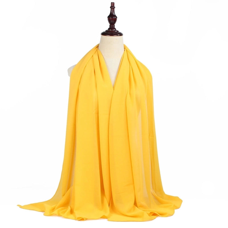 Unisex Basic Minimalist Solid Color Polyester Kerchief