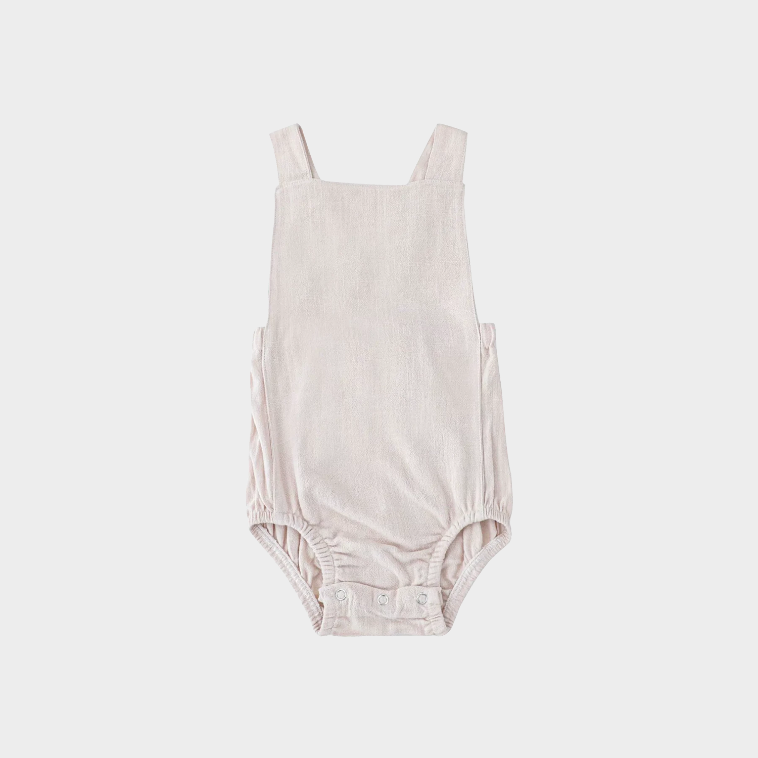Soft-Hued Airy Linen Baby Romper REAL SILK LIFE
