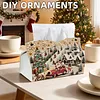 Snow Town DIY Pearl Diamond Painting PU Cover Tissue Holder Kit Pearl Art Painting Decoration for Home & Gifts
