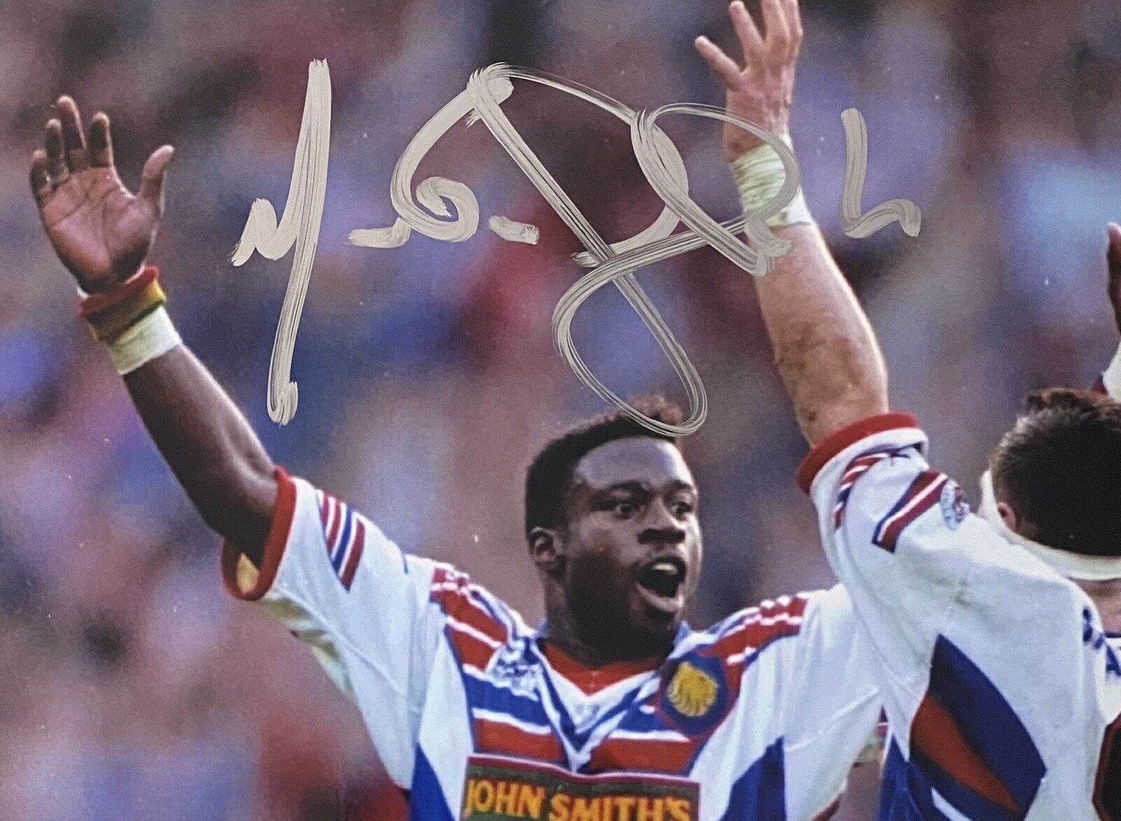 Martin Offiah Genuine Hand Signed Great Britain 6X4 Photo Poster painting