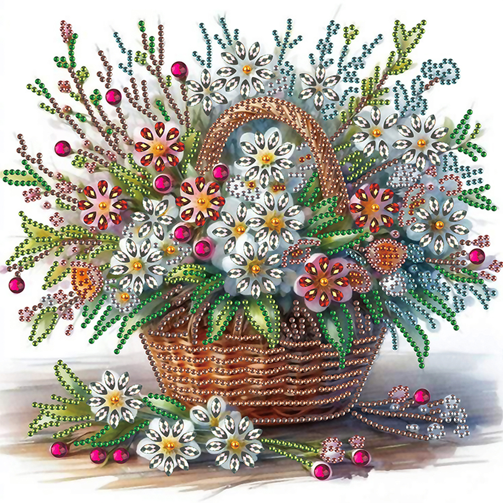 Bouquet Of Flowers 30*30cm(canvas) special shaped drill diamond painting