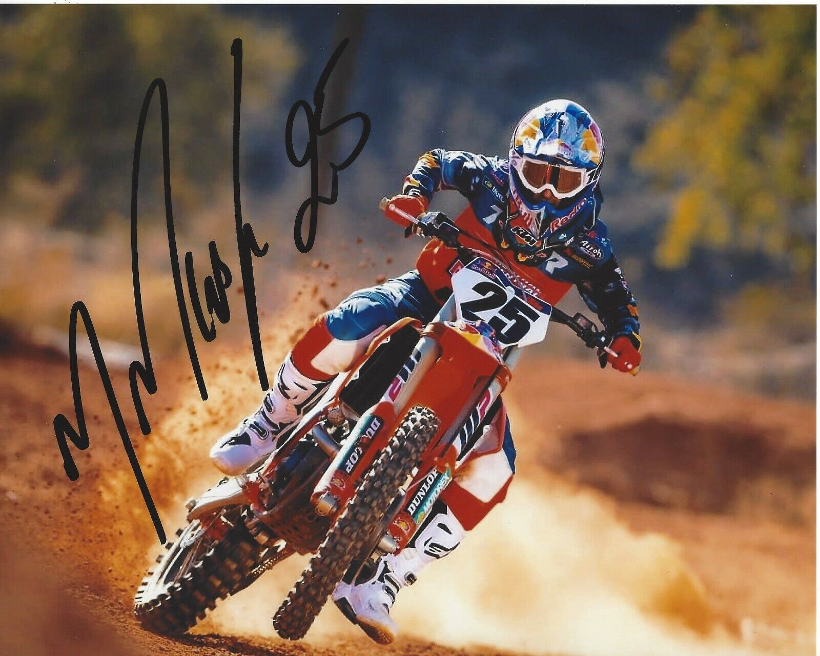 Motocross Racer Marvin Musquin Signed 8x10 Photo Poster painting COA A Proof Supercross KTM 450