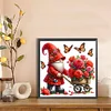 Diamond Painting-DIY Full Round Drill Red Rose Gnome(40*40 CM)