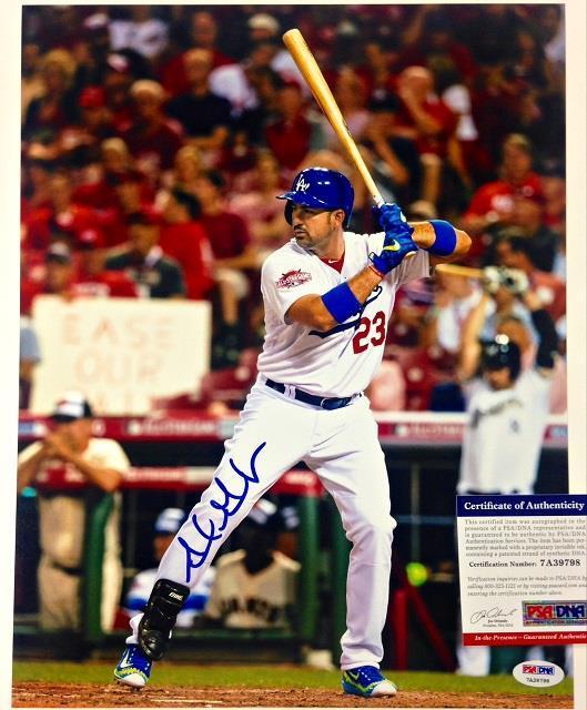 ADRIAN GONZALEZ Autograph DODGERS Signed 11x14 Photo Poster painting PSA/DNA ITP Witness COA (d)